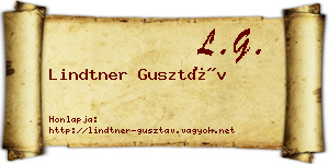 Lindtner Gusztáv névjegykártya